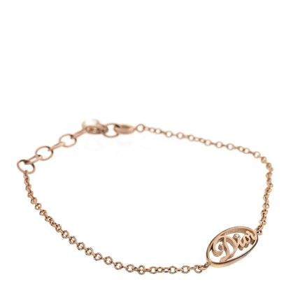 Christian Dior Crystal Dior Logo Bracelet Rose Gold 1 of 6