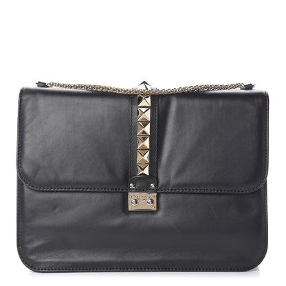 Valentino Garavani Vitello Extra Large Glam Lock Rockstud Flap Black 1 of 24