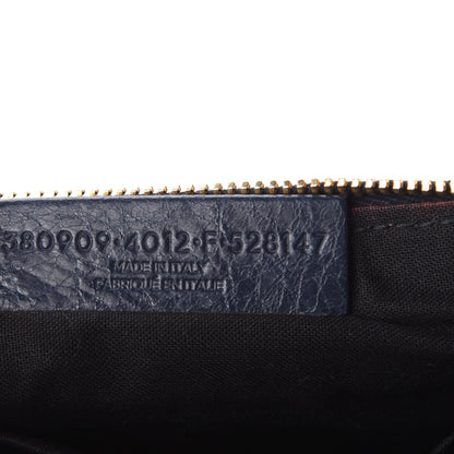 Balenciaga Agneau Giant 12 Gold Hardware Pouch Clutch Bleu Obscur 7 of 7