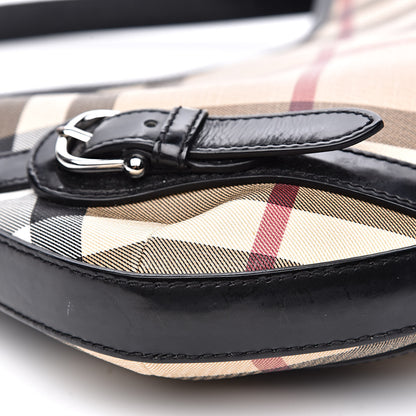 Burberry Supernova Check Buckle Hobo Black 8 of 18
