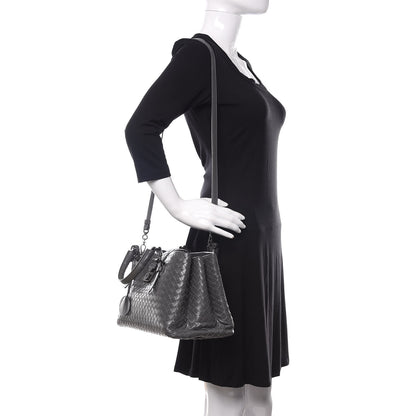 Bottega Veneta Light Calf Intrecciato Small Roma Light Grey 2 of 9