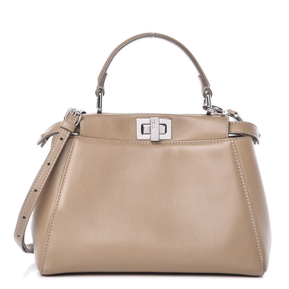 Fendi Nappa Mini Peekaboo Iconic Satchel Tortora 1 of 8