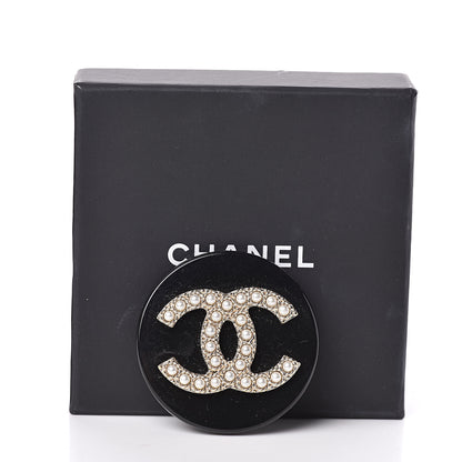 Chanel Resin Pearl Brooch Black 5 of 5