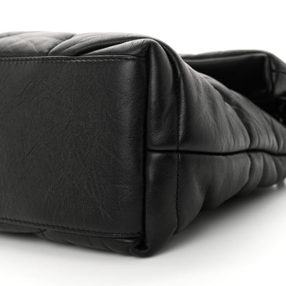 Saint Laurent Lambskin Quilted Monogram Monochrome Small Loulou Puffer Chain Satchel Black 10 of 10