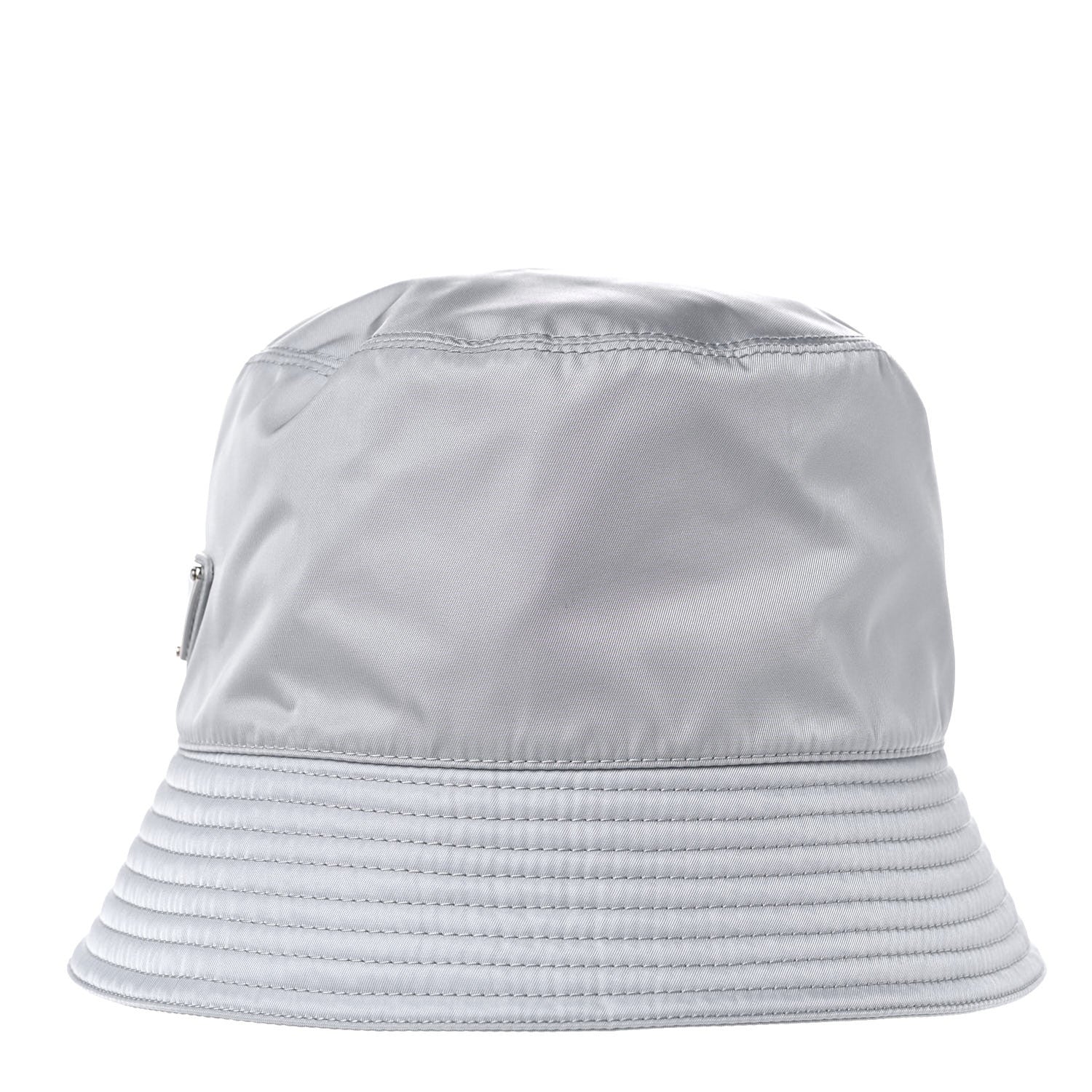 Prada Re-Nylon Metal Triangle Logo Womens Bucket Hat M Fiordaliso 3 of 7