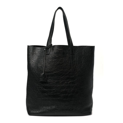 Saint Laurent Calfskin Crocodile Embossed Bold Shopper Tote Black 1 of 10