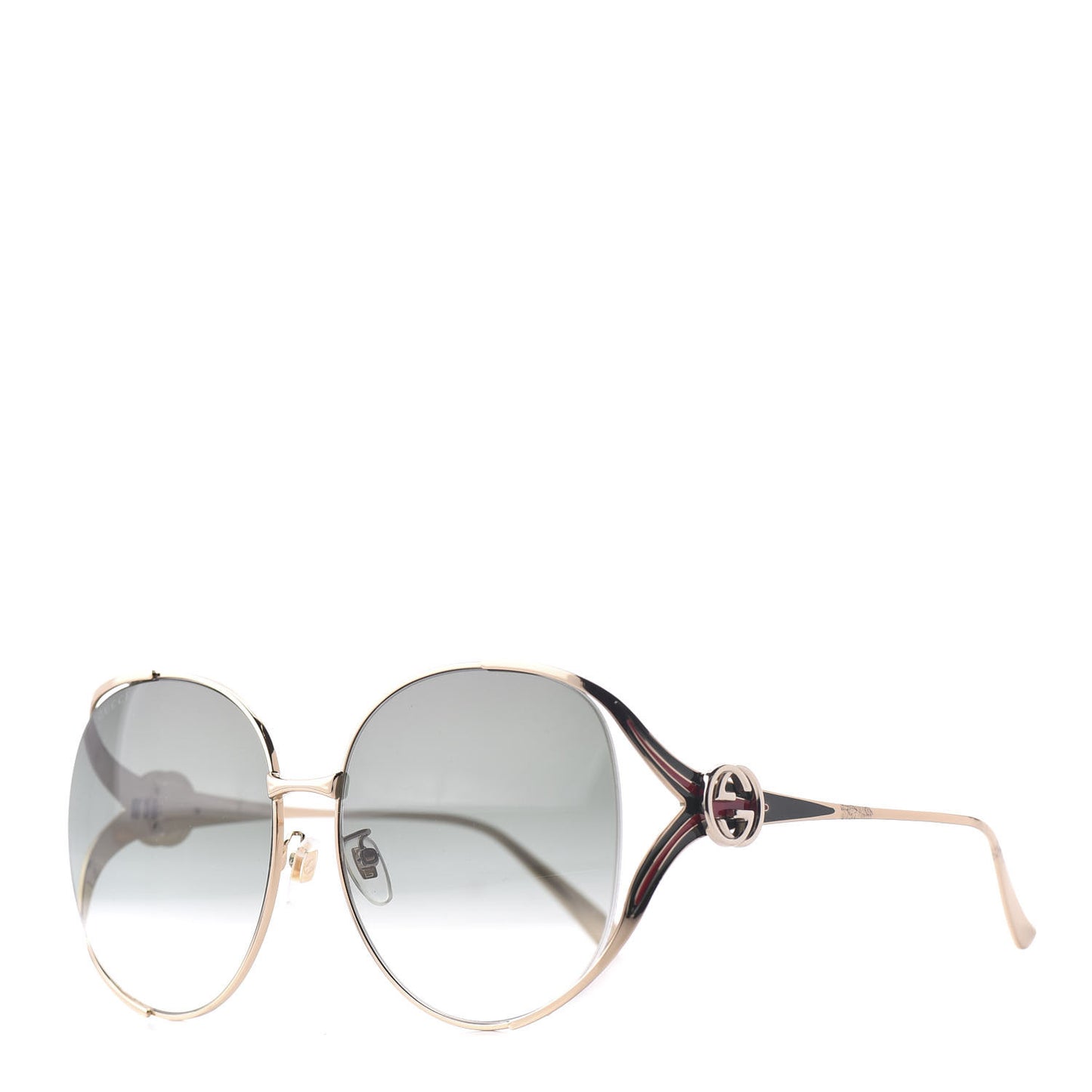 Metal Oversized Round Frame GG0225S Sunglasses Gold