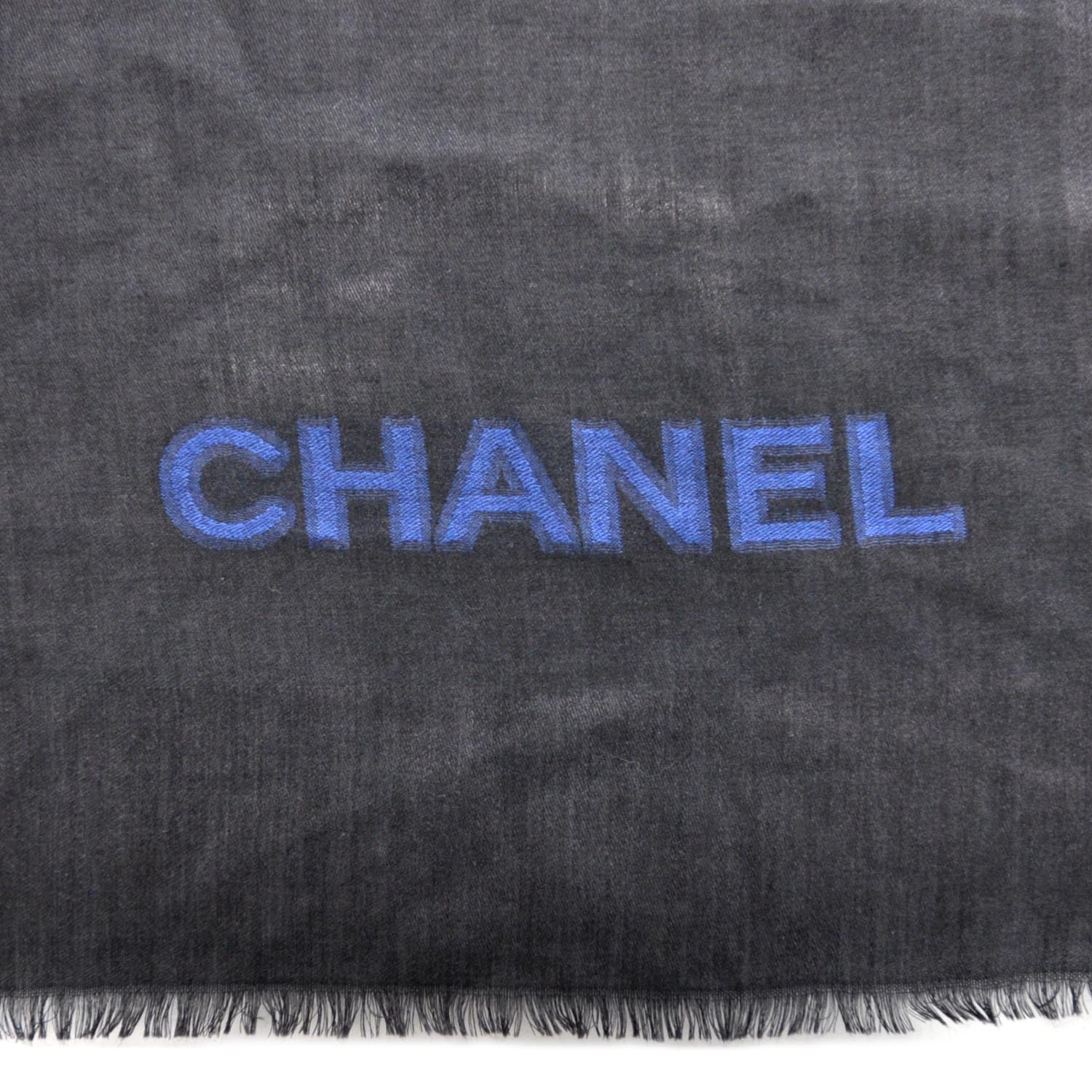 Chanel Cashmere Silk Shawl Black 4 of 9