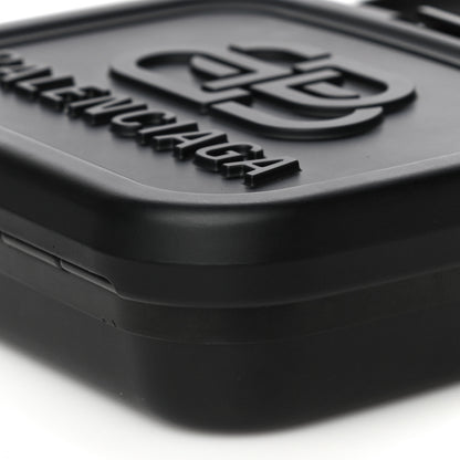 Balenciaga Recycled Plastic Calfskin Embossed Mini Lunch Box Case with Strap Black 9 of 10