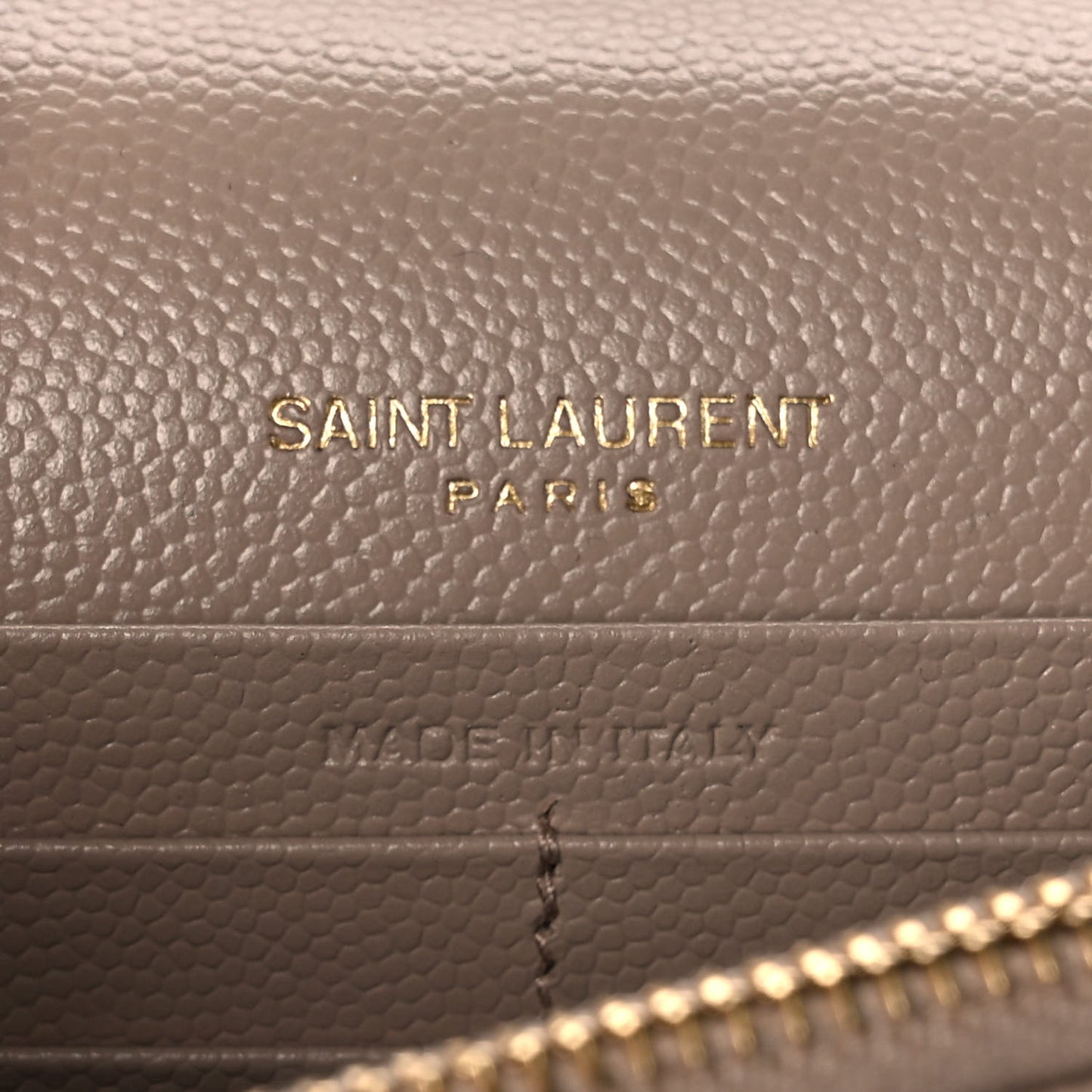 Grain De Poudre Matelasse Chevron Monogram Envelope Chain Wallet Nude Powder