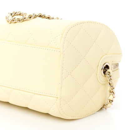 Chanel Caviar Quilted Mini Bowling Bag Yellow 10 of 11