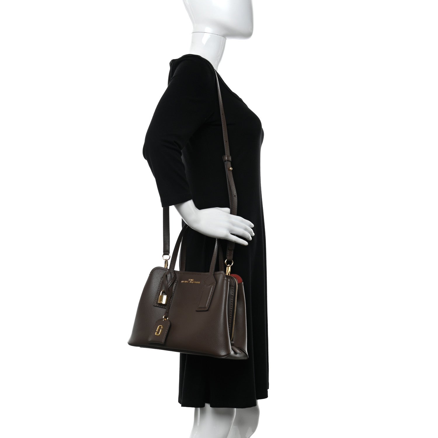 Marc Jacobs Pebbled Calfskin Editor Shopping Tote Brown 2 of 10