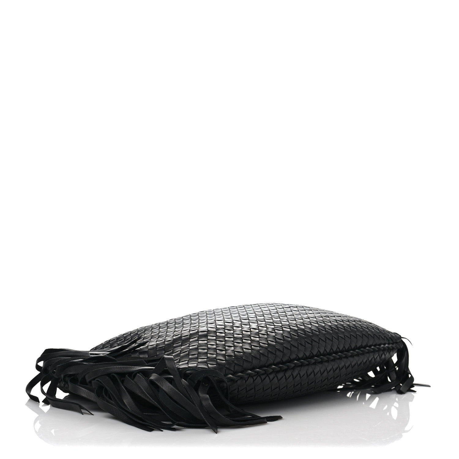 Bottega Veneta Nappa Intrecciato Veneta Large Fringed Hobo Black 3 of 7