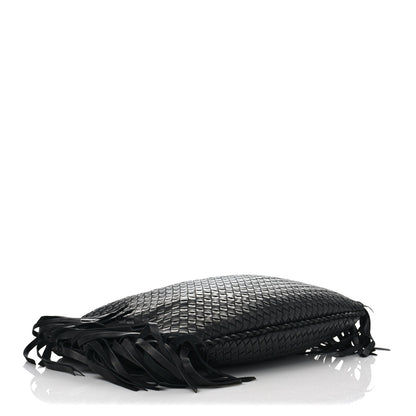 Bottega Veneta Nappa Intrecciato Veneta Large Fringed Hobo Black 3 of 7