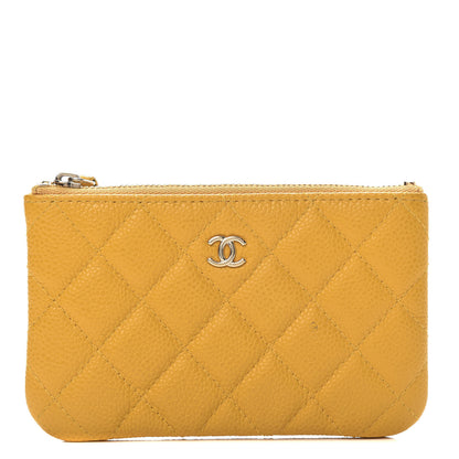 Chanel Caviar Quilted Small Pouch Yellow 1 of 9
