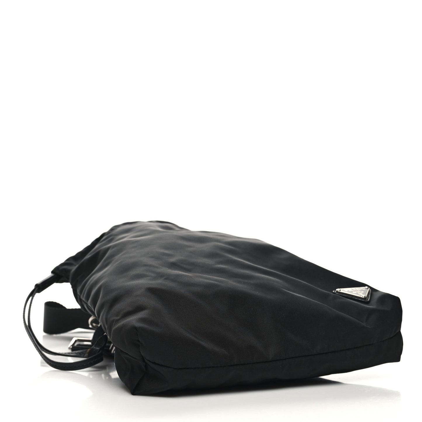 Nylon Drawstring Convertible Crossbody Black
