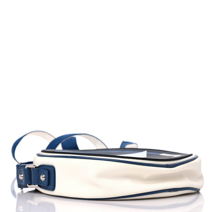 Chanel Canvas Rubber Airlines Crossbody White Black Blue 3 of 9