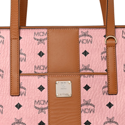 MCM Visetos Medium Anya Zip Top Shopper Tote Soft Pink 8 of 10