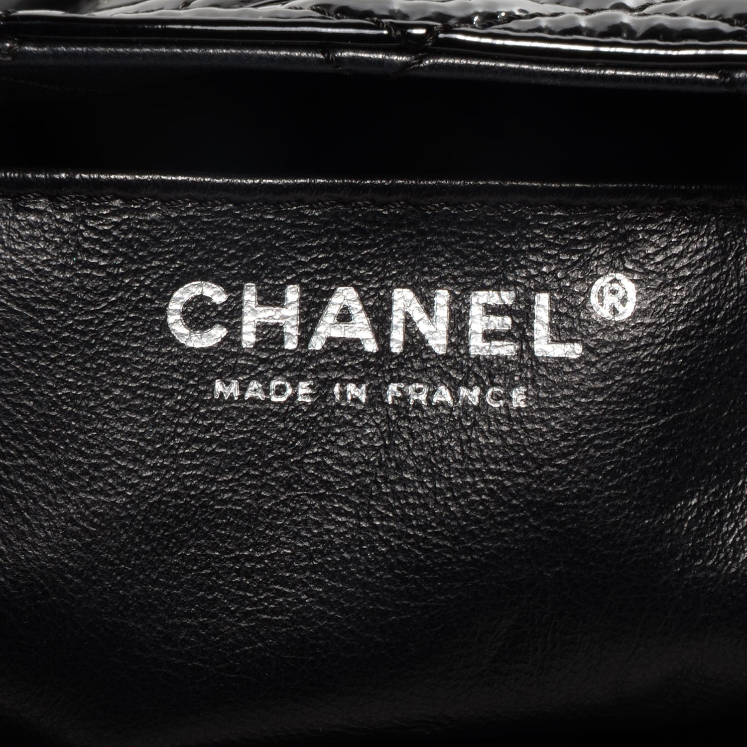 Chanel Patent Upside Down Flap Bag Black 6 of 8