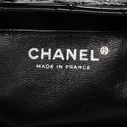 Chanel Patent Upside Down Flap Bag Black 6 of 8