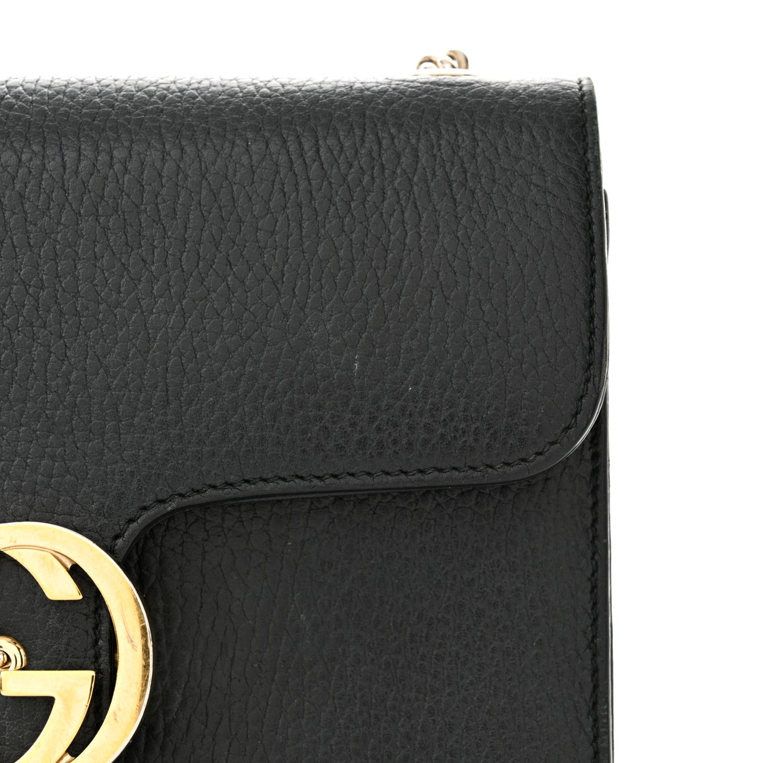 Gucci Dollar Calfskin Small Interlocking G Shoulder Bag Black 13 of 13