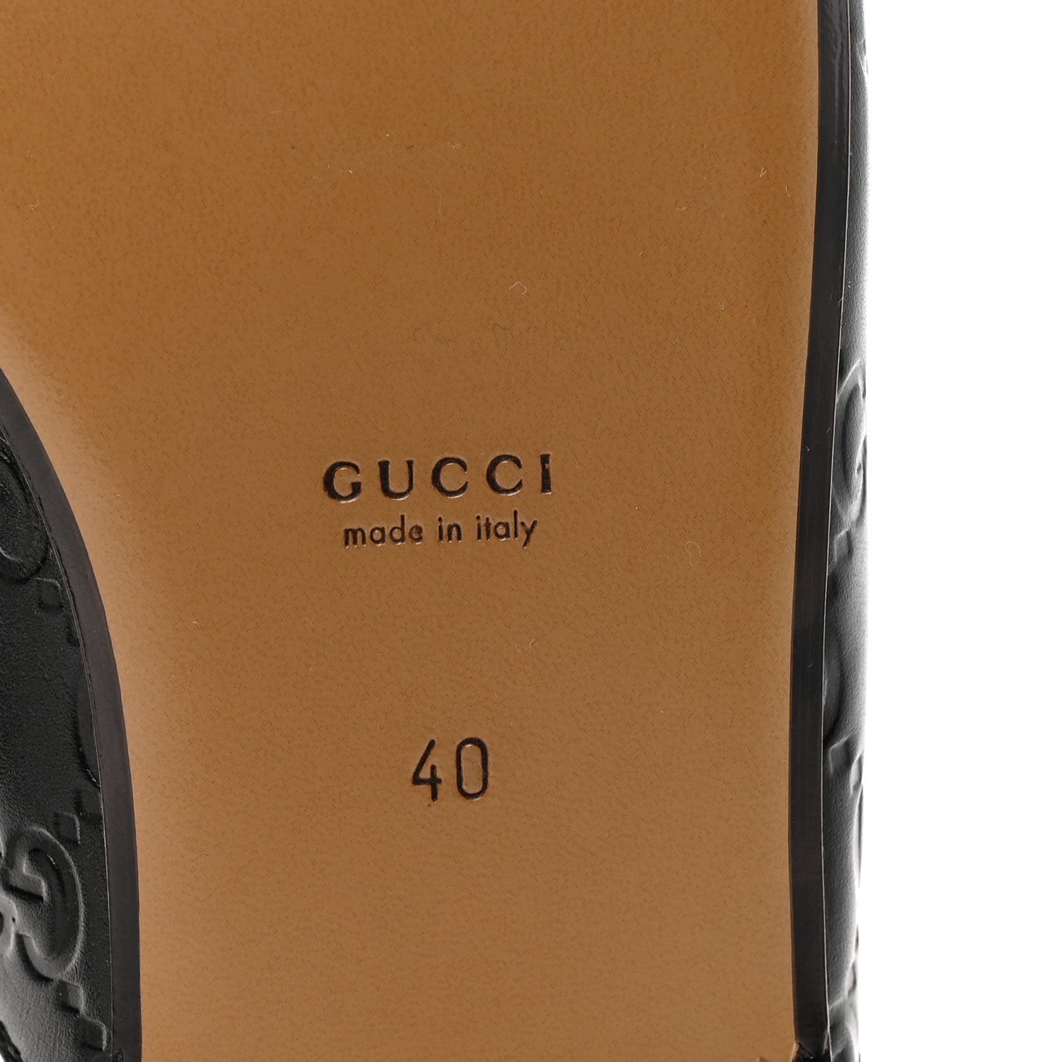 Gucci Glamour Calfskin Guccissima Womens Princetown Slippers 40 Black 7 of 10