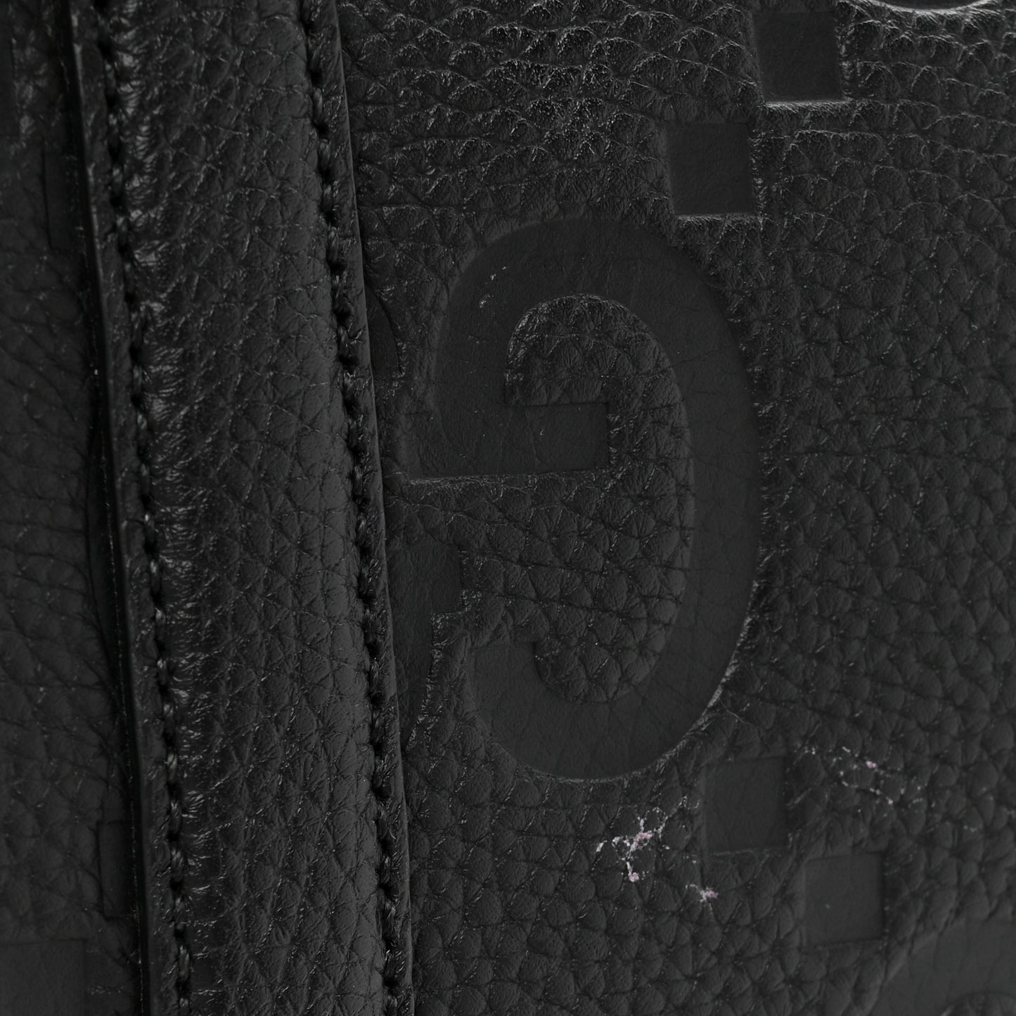 Piuma Calfskin Jumbo GG Embossed Briefcase Black