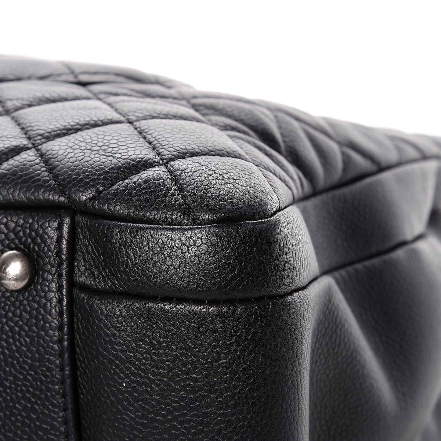 Caviar Quilted Urban Companion Shopping Tote Black
