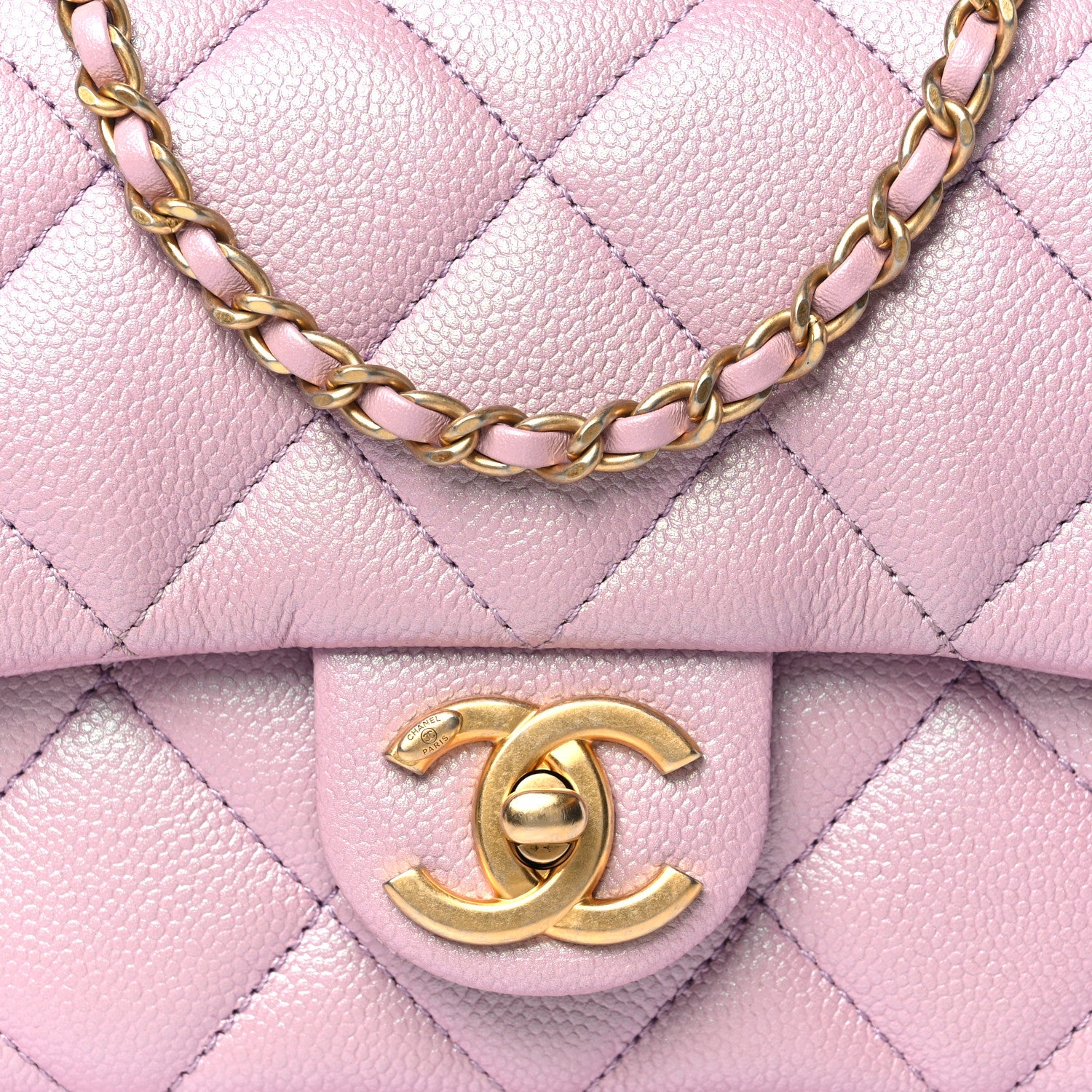 Chanel Iridescent Caviar Quilted Mini My Perfect Flap Pink 8 of 11