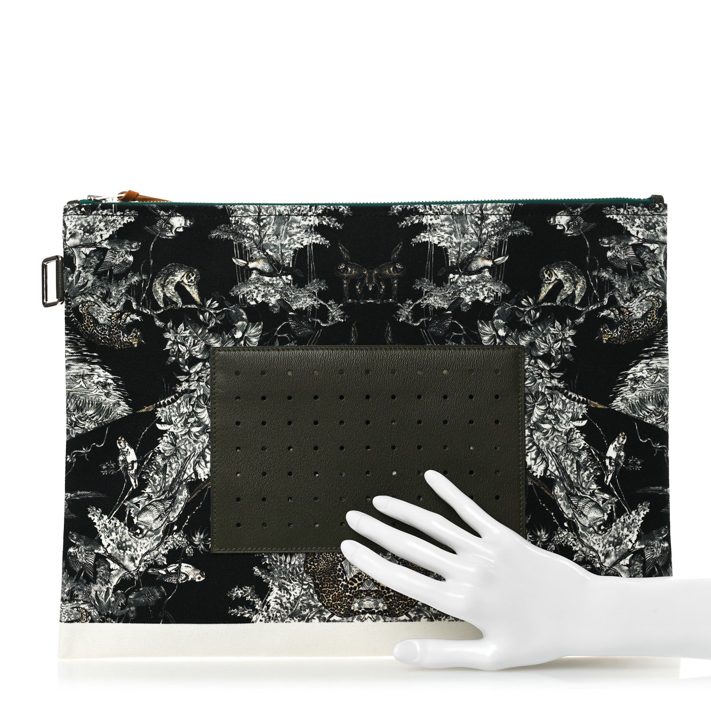 Cotton Goatskin Navette Petit H Pouch GM