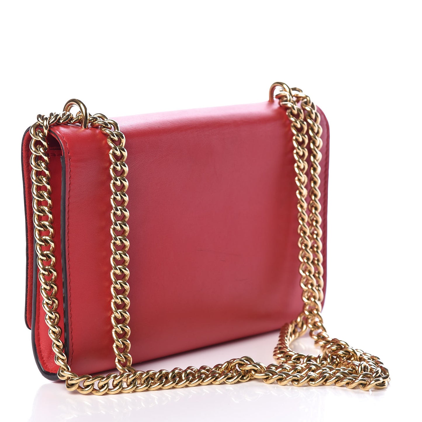 Calfskin Chain Louise MM Red