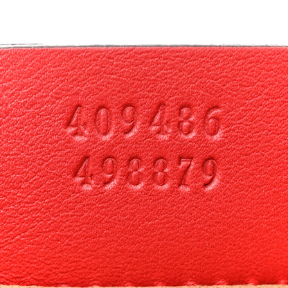 Gucci GG Supreme Monogram Calfskin Medium Padlock Shoulder Bag Beige Hibiscus Red New Rosette 7 of 16