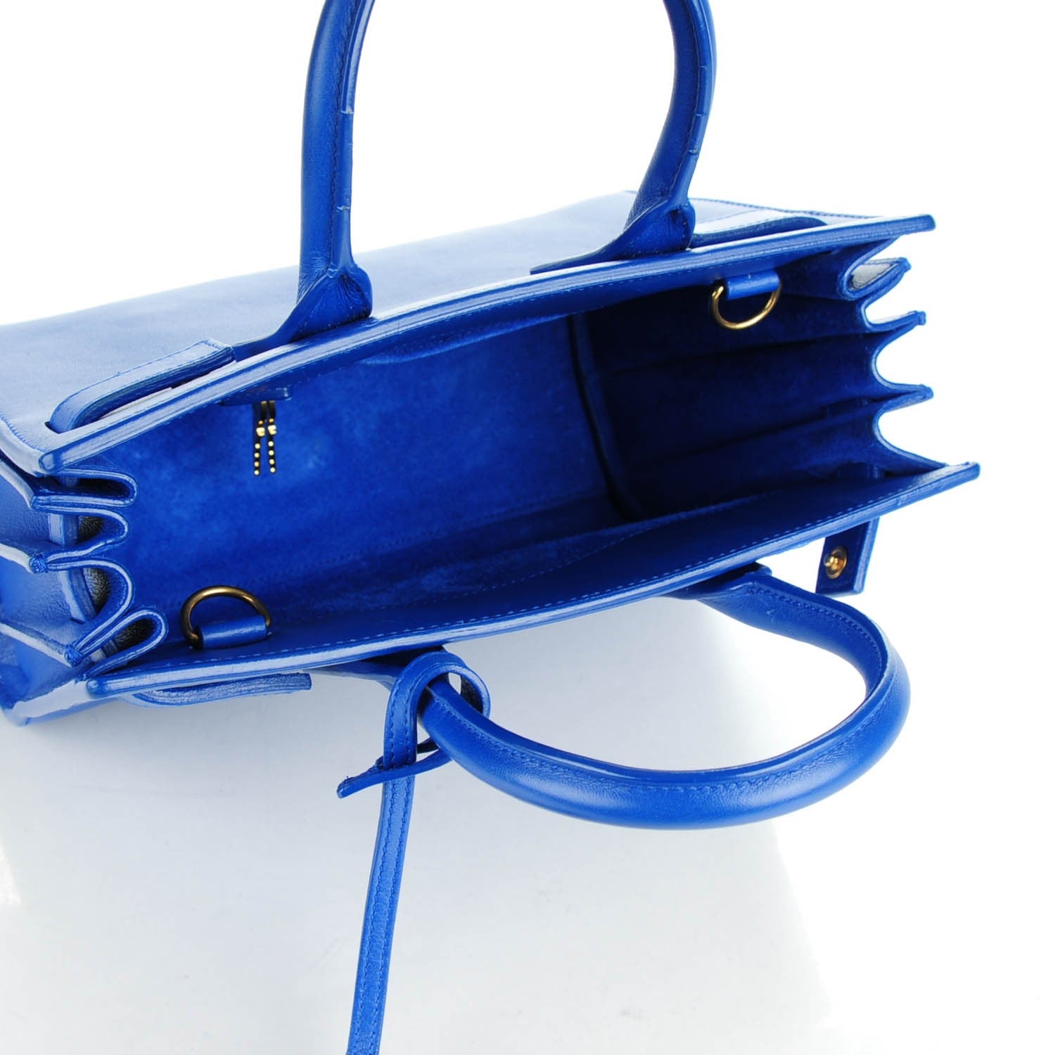 Saint Laurent Calfskin Nano Sac De Jour Royal Blue 5 of 6