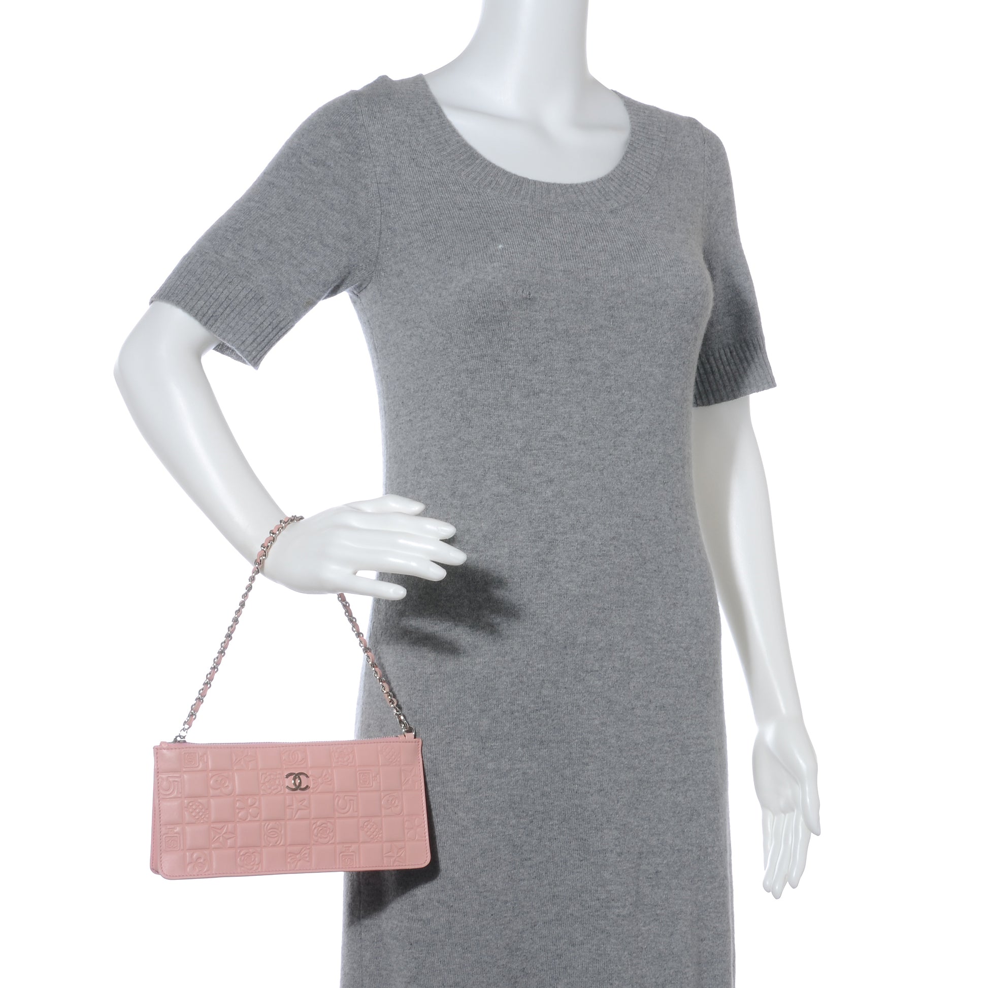 Chanel Lambskin Precious Symbols Pochette Pink 2 of 8