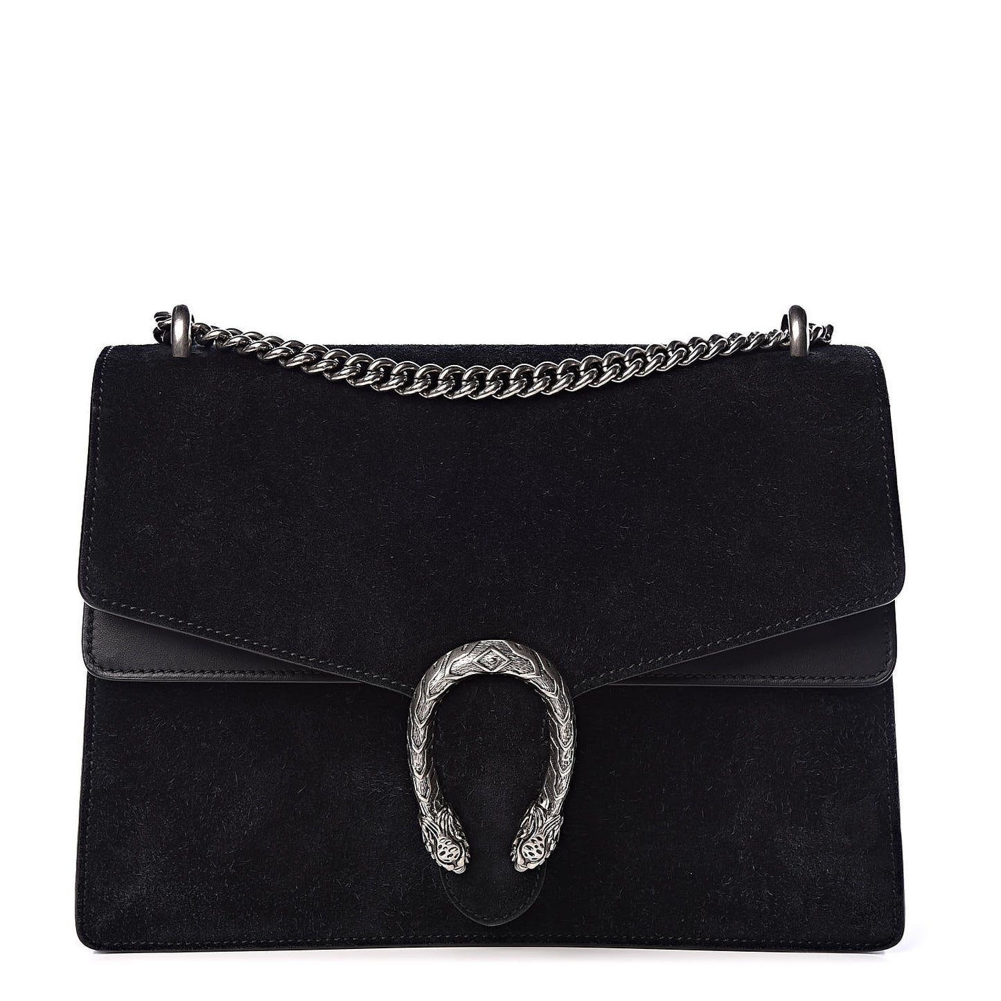 Suede Medium Dionysus Shoulder Bag Black