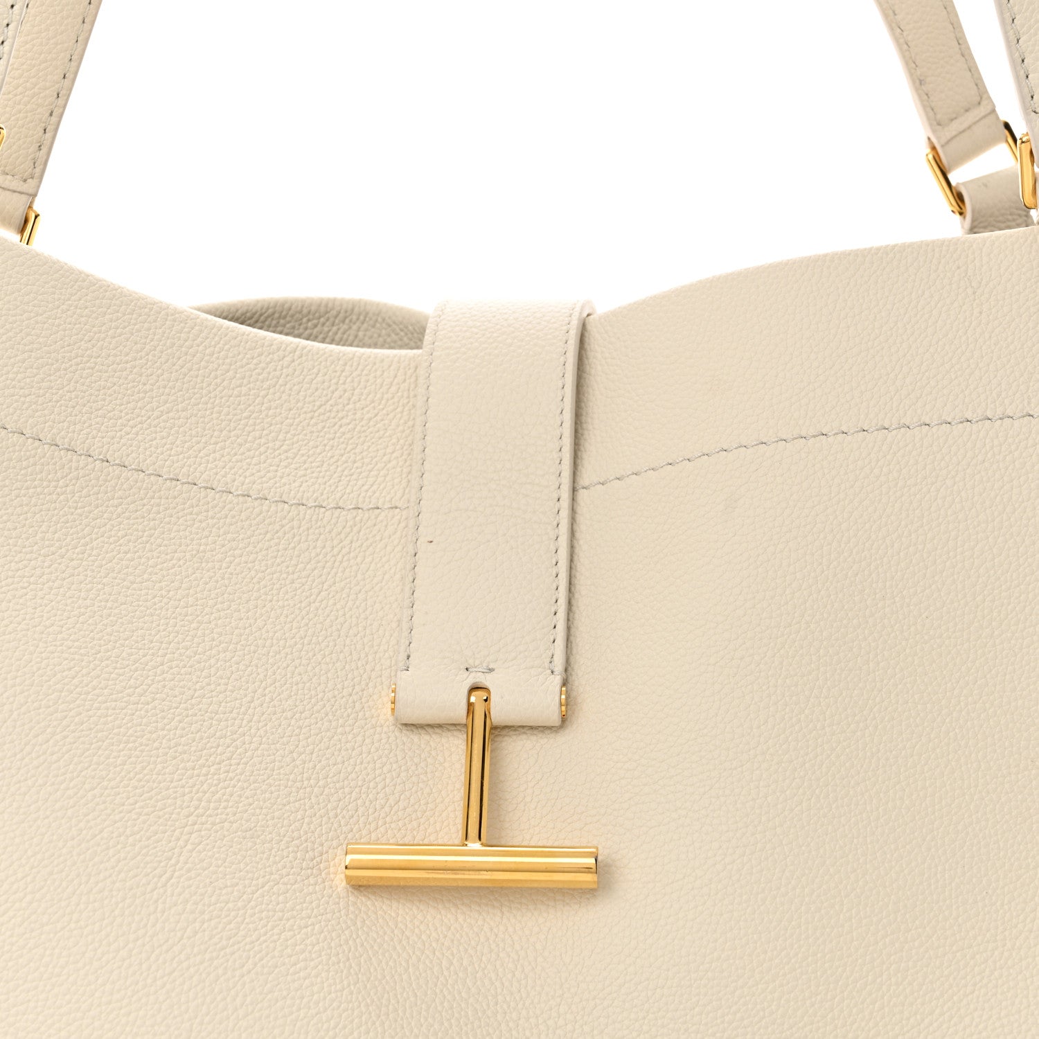 Tom Ford Grained Polyurethane Large Tara Tote Bag Chalk 7 of 15