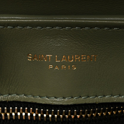 Saint Laurent Calfskin Y Quilted Monogram Toy Loulou Crossbody Bag Light Sage 7 of 11