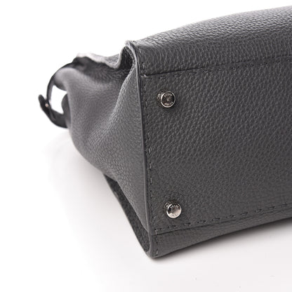 Fendi Cuoio Romano Selleria Bi-Color Large Peekaboo Iconic Satchel Asfalto Latte 9 of 11