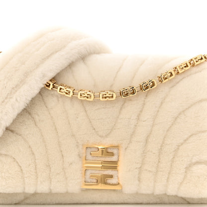 Givenchy Shearling Quilted Small 4G Shoulder Bag Ivory 8 of 10