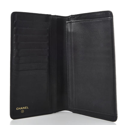 Chanel Lambskin Quilted Boy Yen Wallet Black 5 of 7