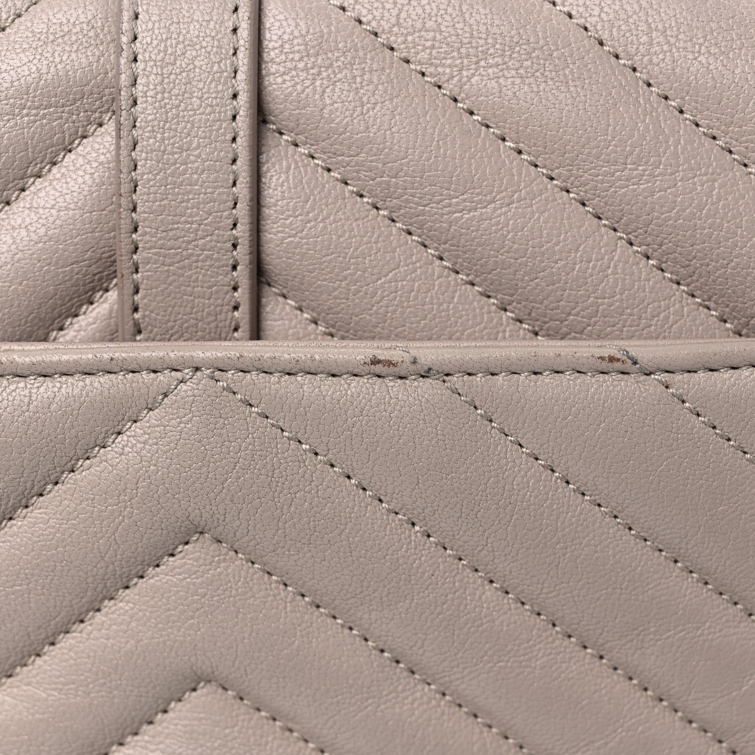Saint Laurent Sheepskin Matelasse Chevron Monogram Medium College Bag Rose Antic 16 of 17