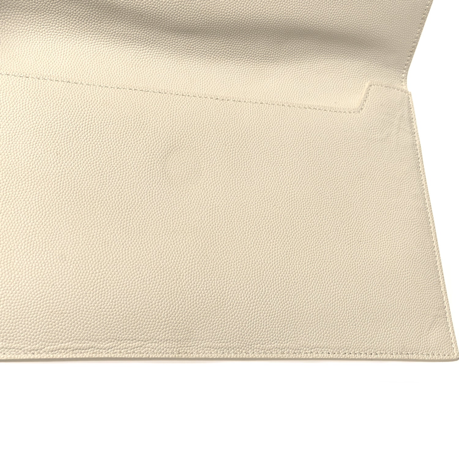 Saint Laurent Grain De Poudre Uptown Pouch Blanc Vintage 10 of 12