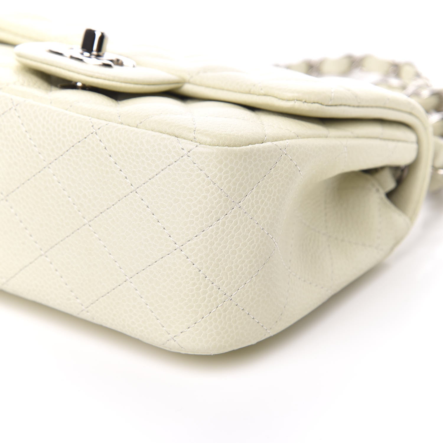 Chanel Caviar Quilted Mini Square Flap White 9 of 11