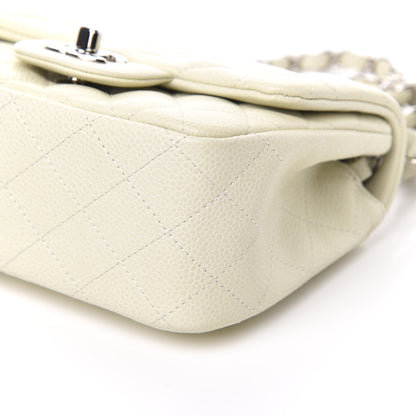 Chanel Caviar Quilted Mini Square Flap White 9 of 11
