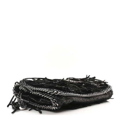 Stella McCartney Shaggy Deer Fringe Flat Crossbody Black 4 of 9
