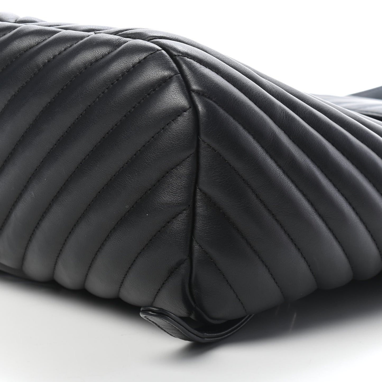 Calfskin Chevron Quilted Large Urban Spirit Backpack Black