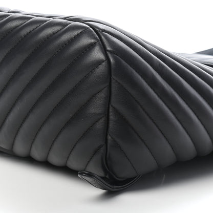 Chanel Calfskin Chevron Quilted Large Urban Spirit Backpack Black 9 of 9