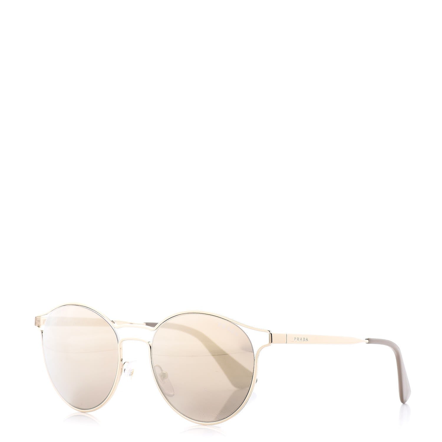 Prada Mirrored Cinema Sunglasses SPR 62S Gold 1 of 8