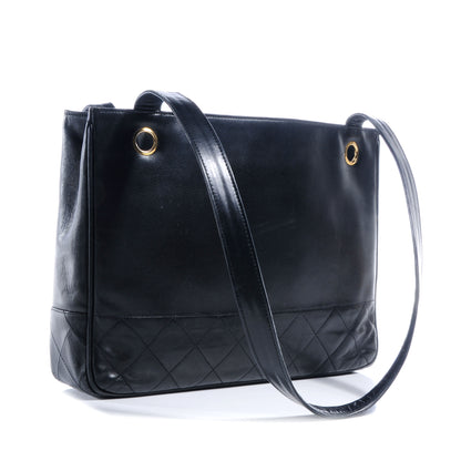 Chanel Lambskin Shopping Tote Black 3 of 8