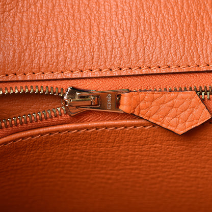 Hermes Taurillon Clemence Birkin 35 Orange 18 of 29